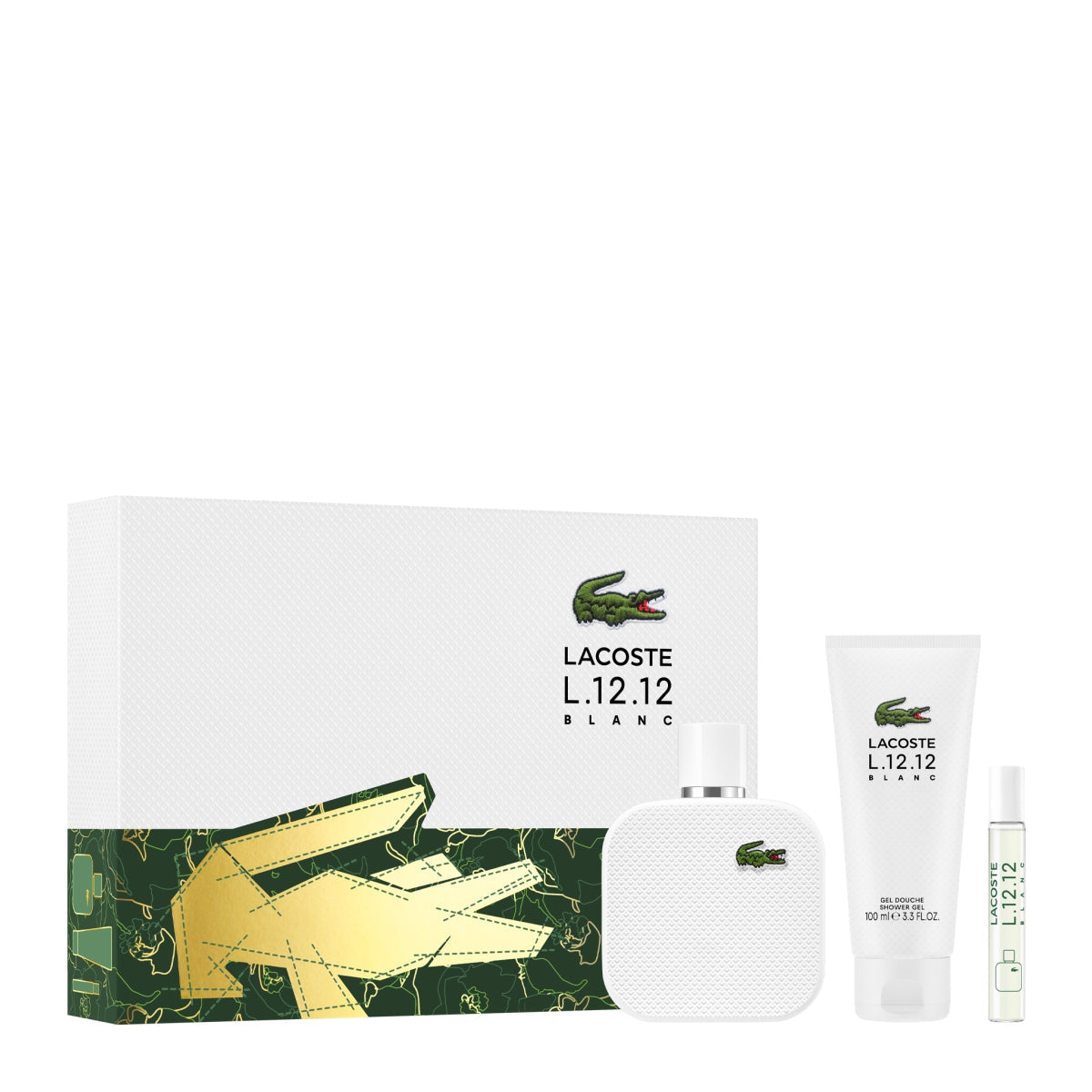 Lacoste L.12.12 Blanc Eau de Toilette Men 3-PC Set by Lacoste - PERFUME BOUTIQUE