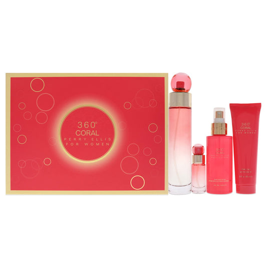 360 Coral Women Gift Set by Perry Ellis Eau de Parfum - PERFUME BOUTIQUE