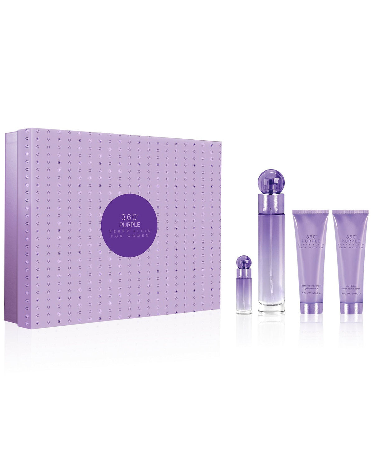 360 Purple Women Gift Set by Perry Ellis Eau de Parfum - PERFUME BOUTIQUE