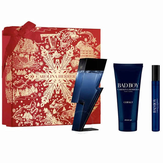 Bad Boy Cobalt Men 3-PC Gift Set by Carolina Herrera eau de Parfum electrique - PERFUME BOUTIQUE