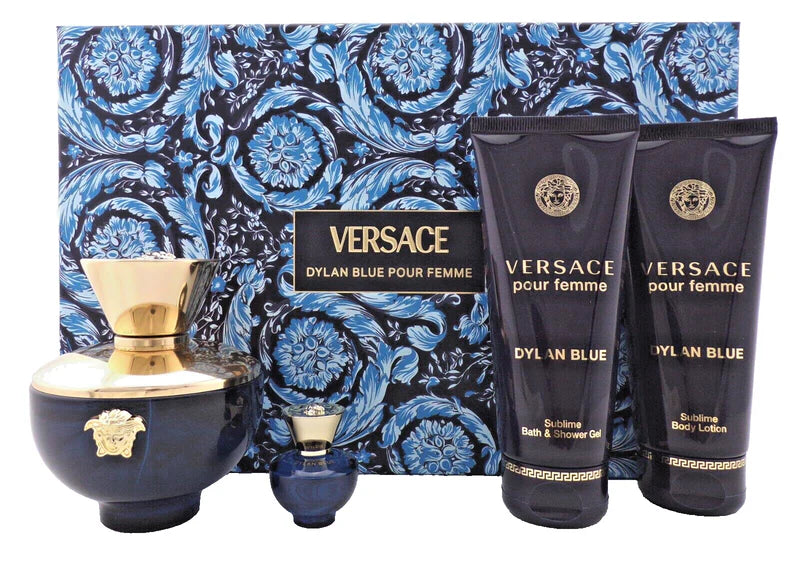 Dylan Blue Pour Femme Eau de Parfum 4PCS by Versace - PERFUME BOUTIQUE