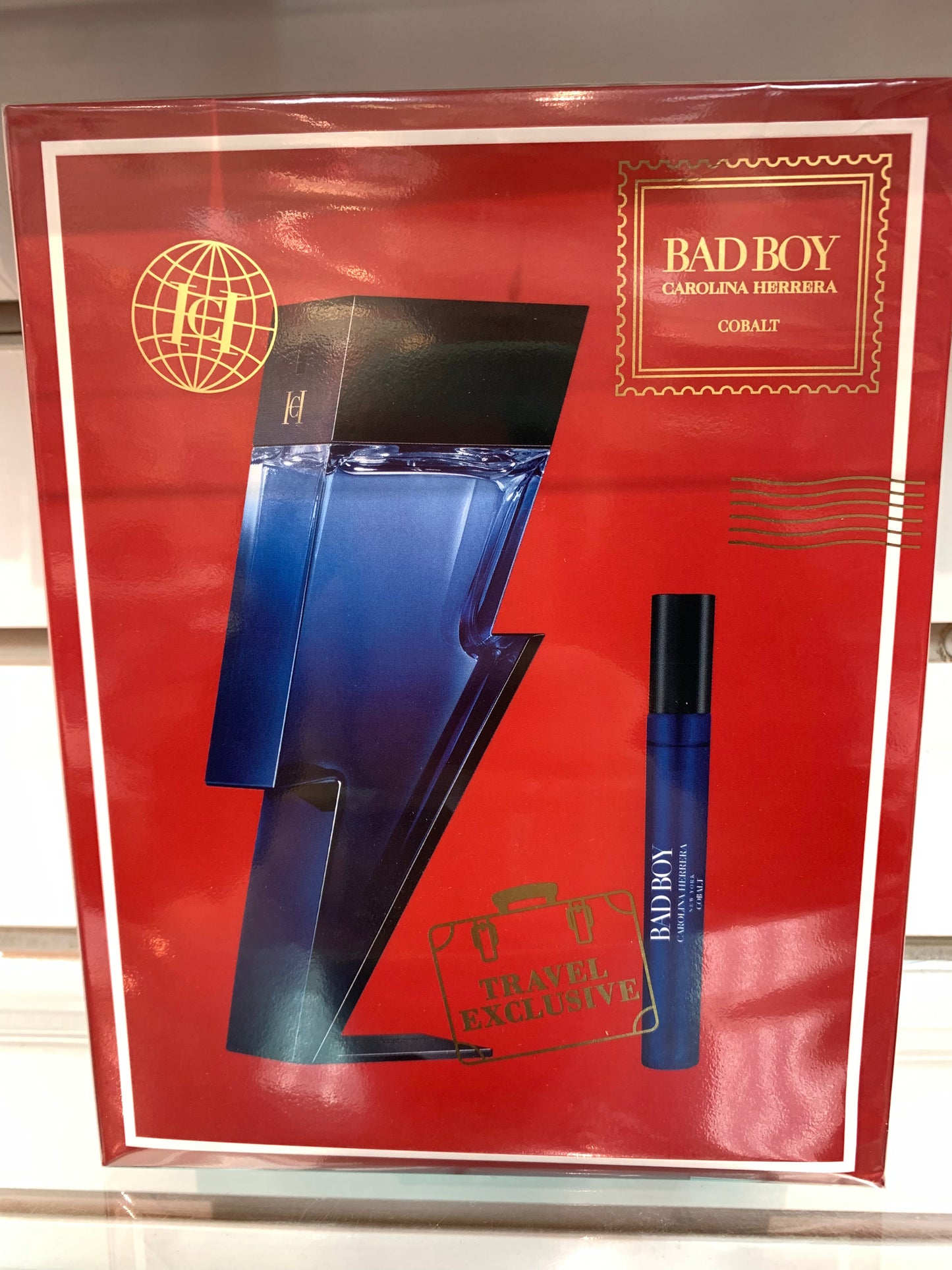 Bad Boy Cobalt by Carolina Herrera Eau de Parfum ÉLECTRIQUE Travel Exclusive 2PC Set - PERFUME BOUTIQUE