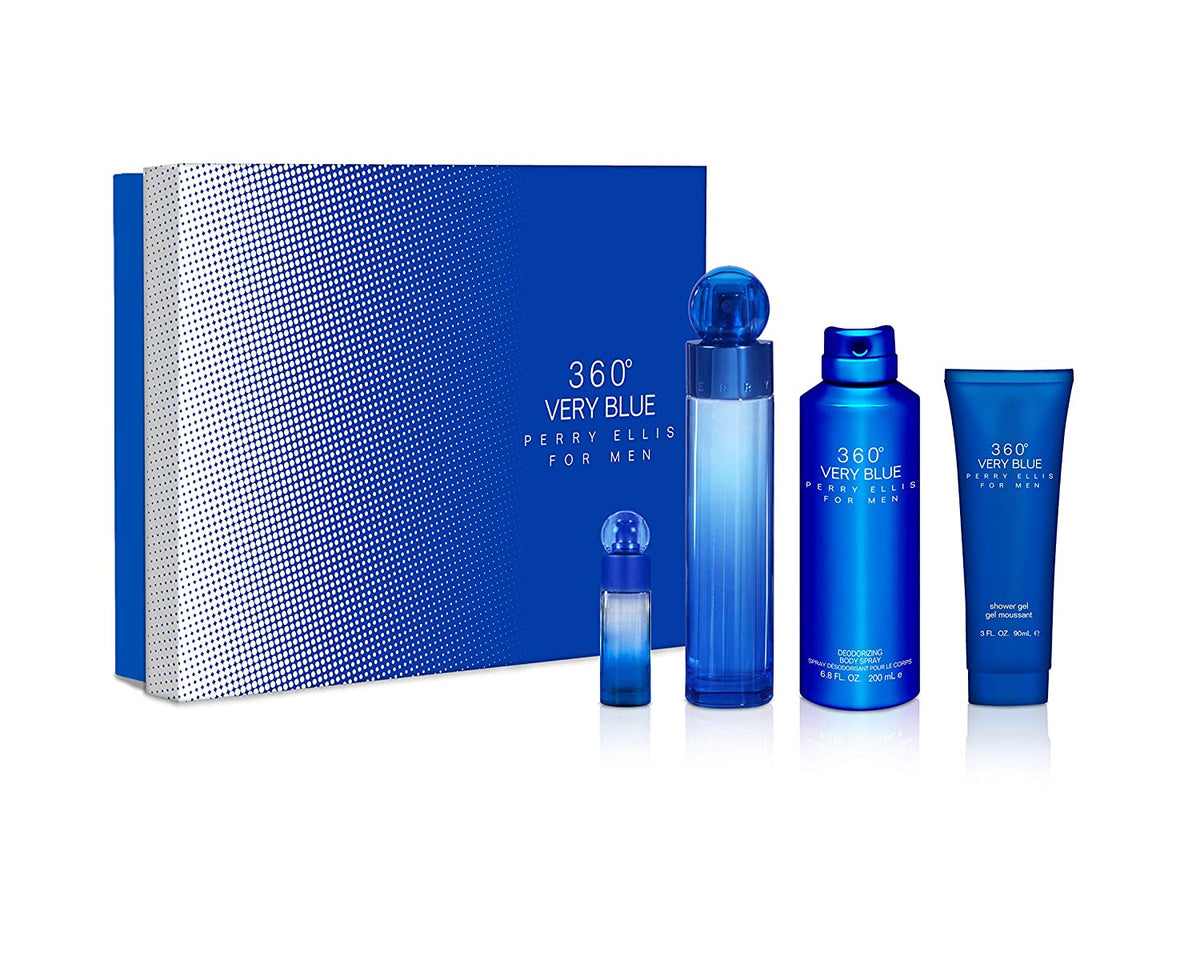 360 Very Blue Men Gift Set by Perry Ellis Eau de Toilette - PERFUME BOUTIQUE