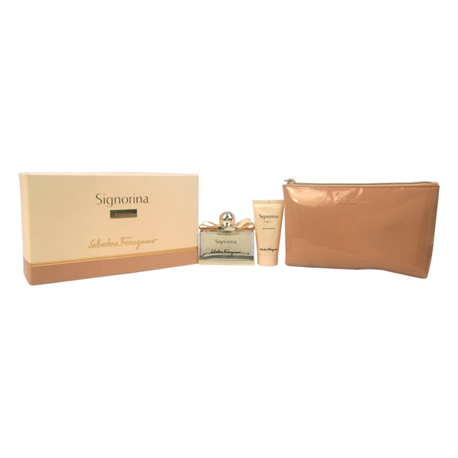 Signorina Women 3-Piece Gift Set by Salvatore Ferragamo Eau de Parfum - PERFUME BOUTIQUE