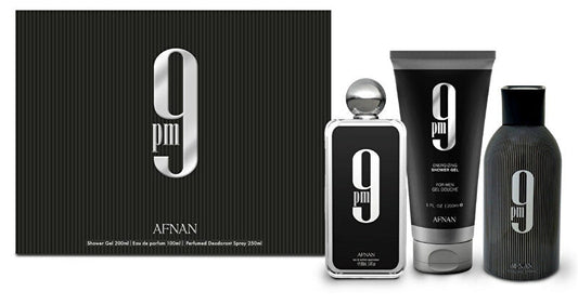 9 PM Men 3 Piece Gift Set by AFNAN Eau de Parfum - PERFUME BOUTIQUE