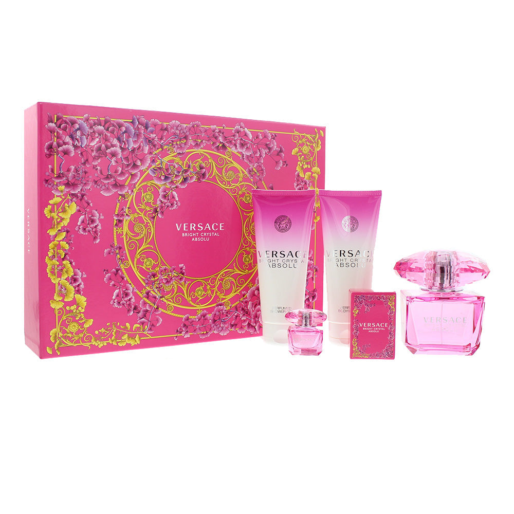 Bright Crystal Absolu Eau de Parfum 4PCS by Versace - PERFUME BOUTIQUE