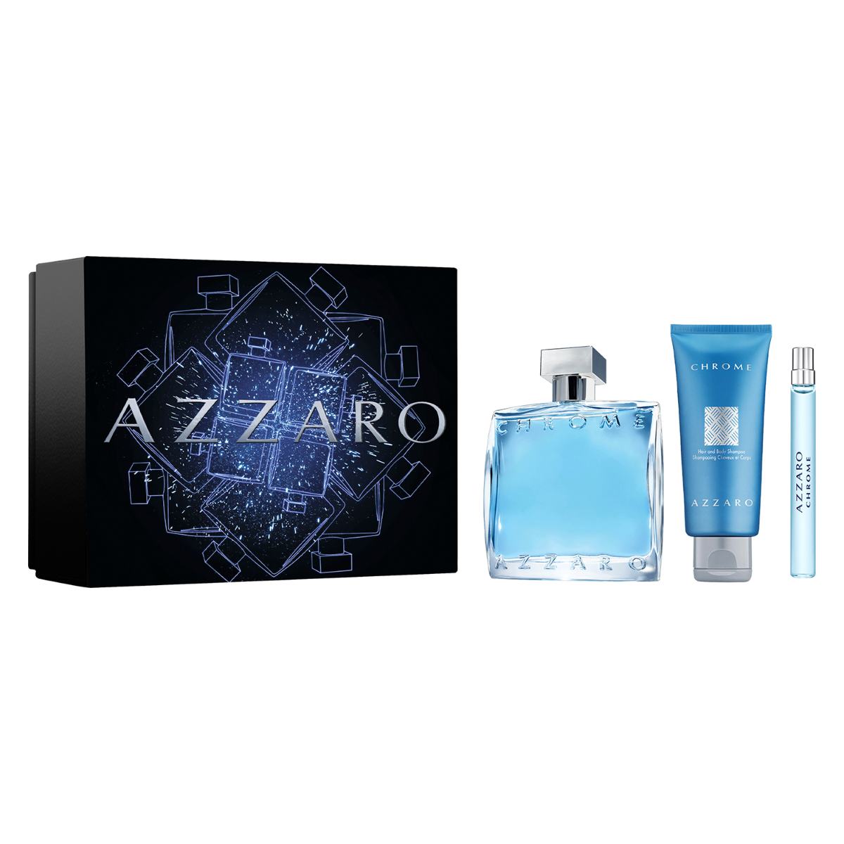 Chrome Azzaro 3-PIECE Men Gift Set by Azzaro Eau de Toilette - PERFUME BOUTIQUE