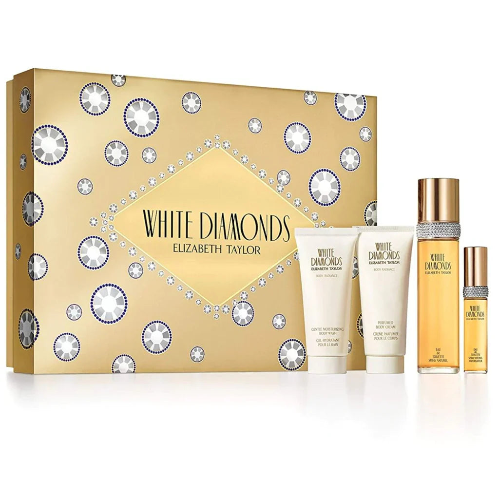 White Diamonds Gift Set 4PC by Elizabeth Taylor Eau de Toilette - PERFUME BOUTIQUE