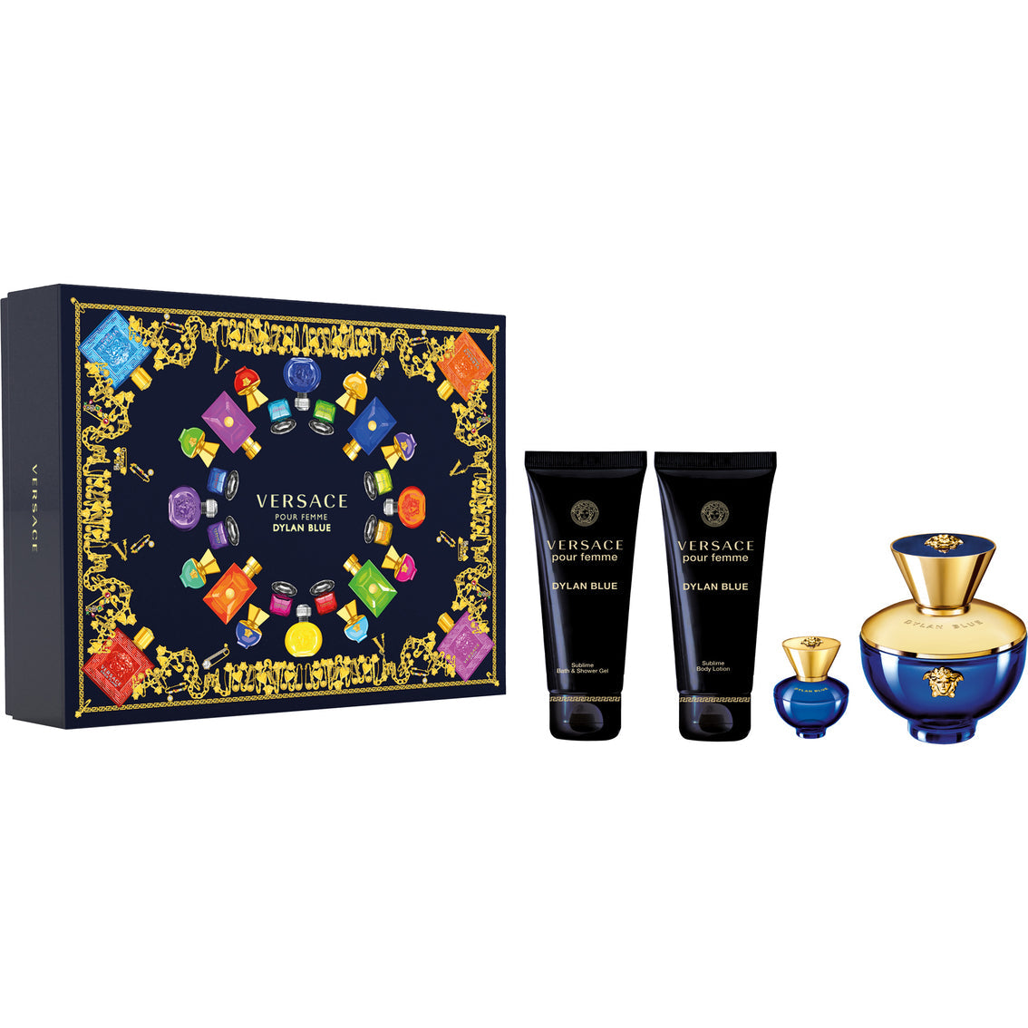Dylan Blue Pour Femme Eau de Parfum 4PCS by Versace - PERFUME BOUTIQUE