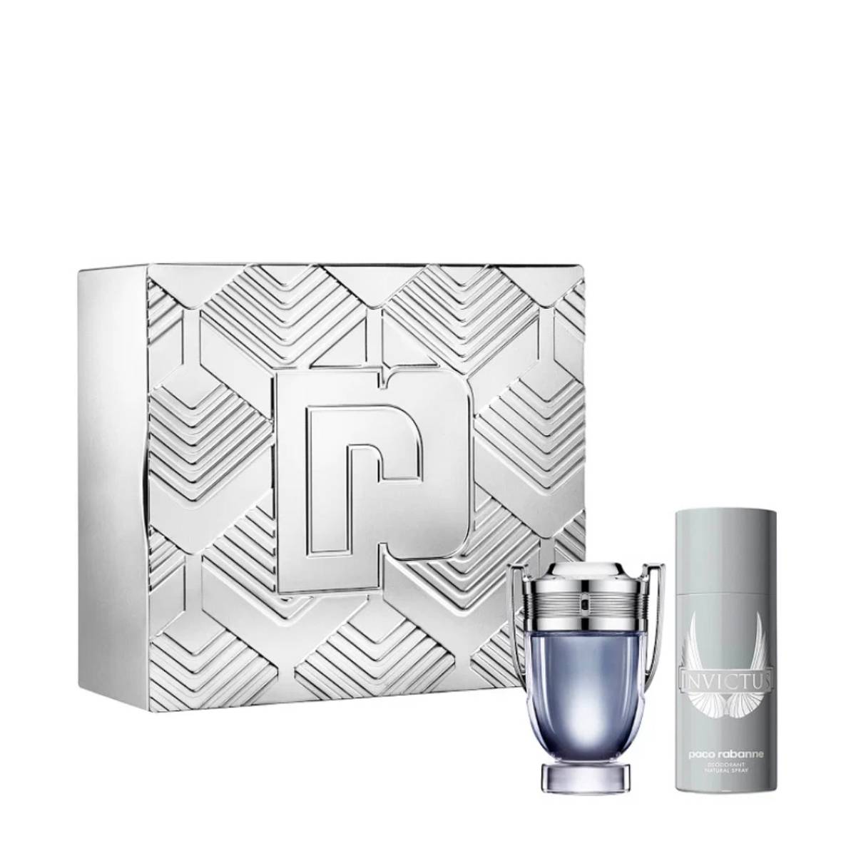 Invictus Eau de Toilette Men 2PC Set 3.4 oz + 5.1 oz Deodorant Spray by Paco Rabanne - PERFUME BOUTIQUE