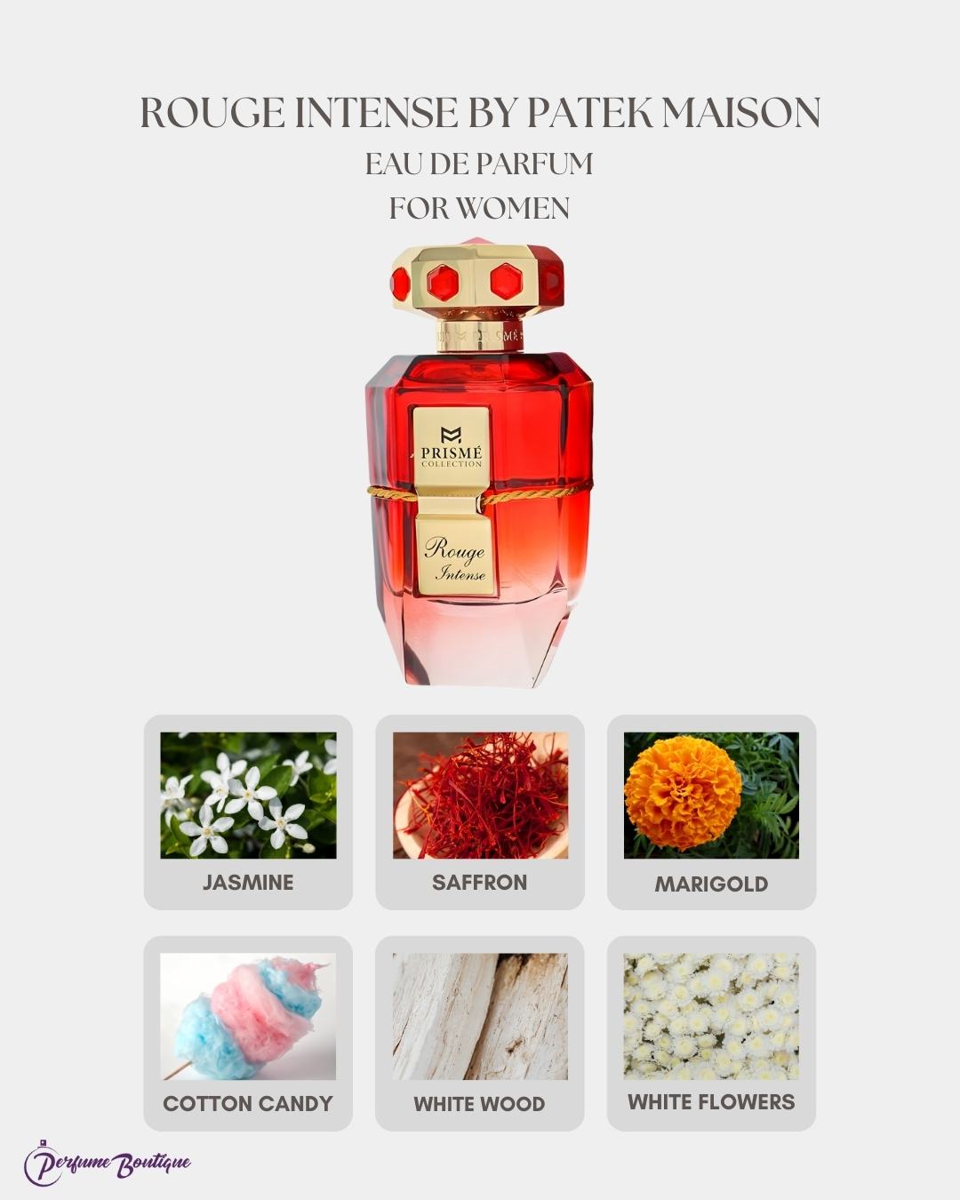 Rouge Intense Prisme Collection Eau de Parfum by Patek Maison