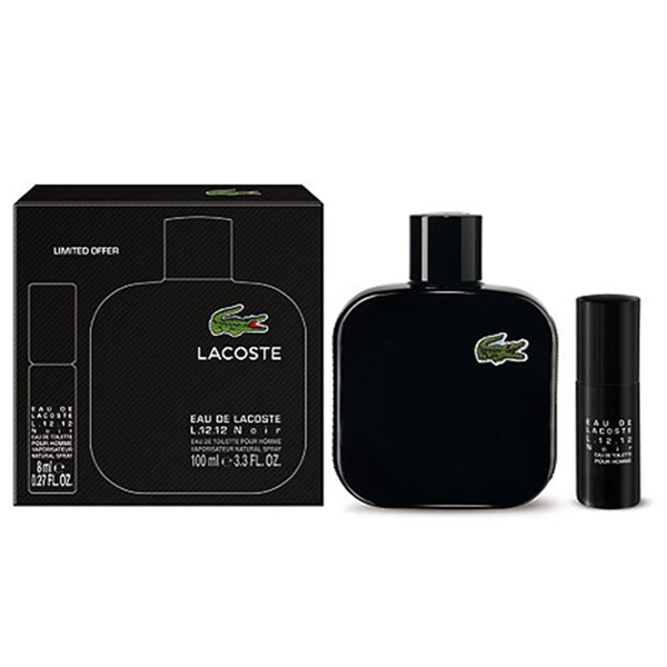 Lacoste L.12.12 Noir Men Gift Set by Lacoste Eau de Toilette - PERFUME BOUTIQUE